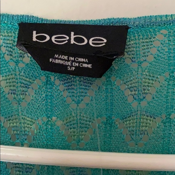 NWT Bebe green high slit duster kimono (no belt) - Picture 5 of 11